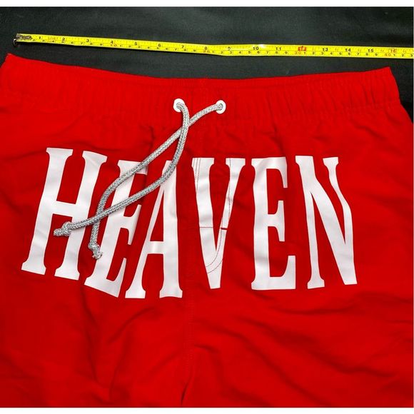 Fashion Beach Pants Men Loose Large Size Cotton Letters Printed Blue Five-Point - Picture 5 of 12